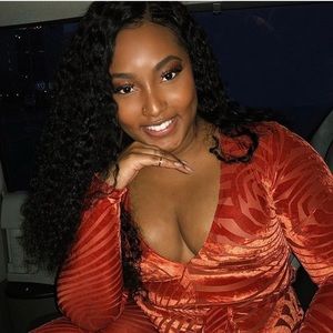 Orange Velvet Jumpsuit